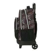 School Rucksack with Wheels The Mandalorian The guild Black Brown (33 x 45 x 22 cm)