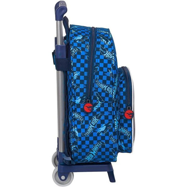 School Rucksack with Wheels 0.85 Hot Wheels (27 x 10 x 67 cm)