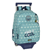 School Rucksack with Wheels National Geographic Below Zero Blue (28 x 34 x 10 cm)