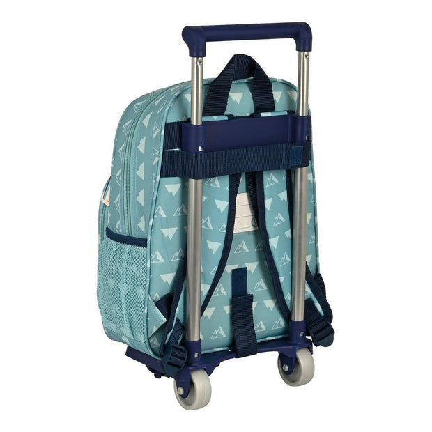 School Rucksack with Wheels National Geographic Below Zero Blue (28 x 34 x 10 cm)