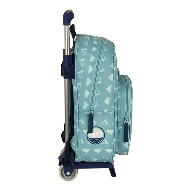School Rucksack with Wheels National Geographic Below Zero Blue (28 x 34 x 10 cm)