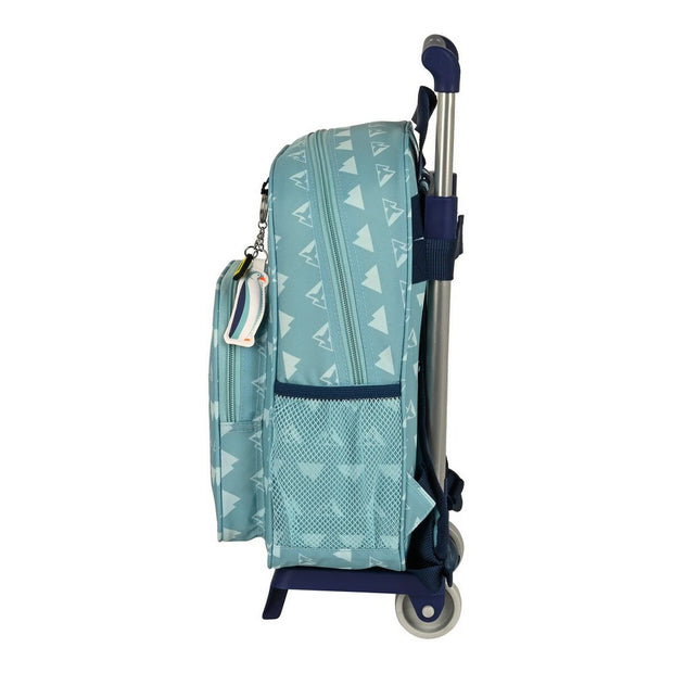 School Rucksack with Wheels National Geographic Below Zero Blue (28 x 34 x 10 cm)