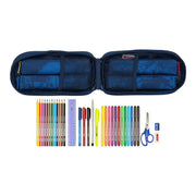 Backpack Pencil Case Skate Safta Navy Blue (33 Pieces)