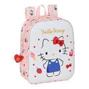 School Bag Hello Kitty Happiness girl Pink White (22 x 27 x 10 cm)