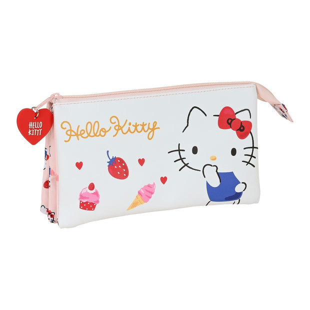 School Case Hello Kitty Happiness Girl Pink White (22 x 12 x 3 cm)