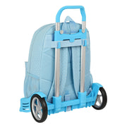 School Rucksack with Wheels Glow Lab Light Blue