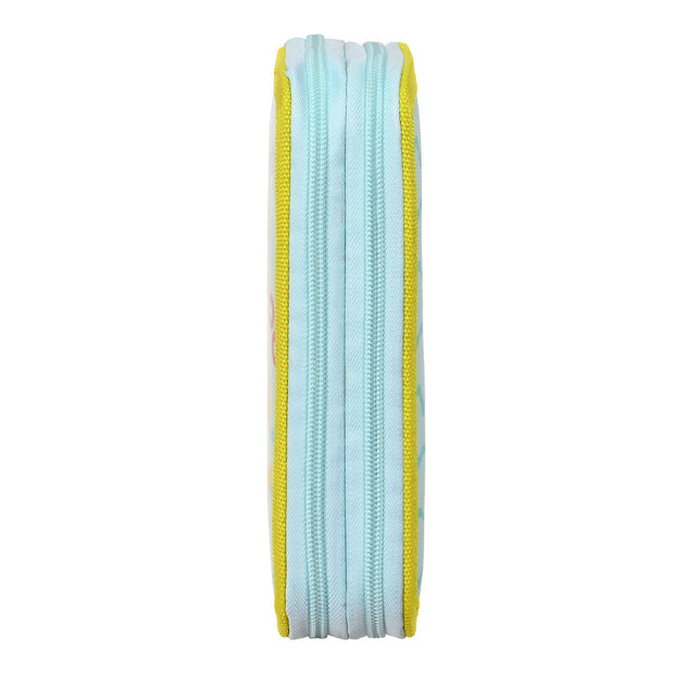 Double Pencil Case Baby Shark Beach Day Yellow Light Blue (12.5 x 19.5 x 4 cm) (28 pcs)