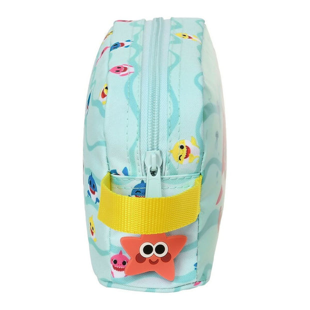 Thermo-Vesperbox Baby Shark Beach Day Gelb Hellblau (21.5 x 12 x 6.5 cm)