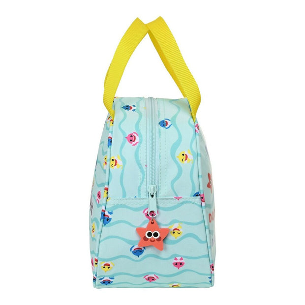 Thermo-Vesperbox Baby Shark Beach Day Gelb Hellblau (19 x 22 x 14 cm)