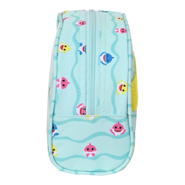 Kinder-Kulturbeutel Baby Shark Beach day Gelb Hellblau (26 x 16 x 9 cm)