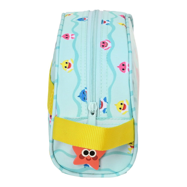 Kinder-Kulturbeutel Baby Shark Beach day Gelb Hellblau (26 x 16 x 9 cm)