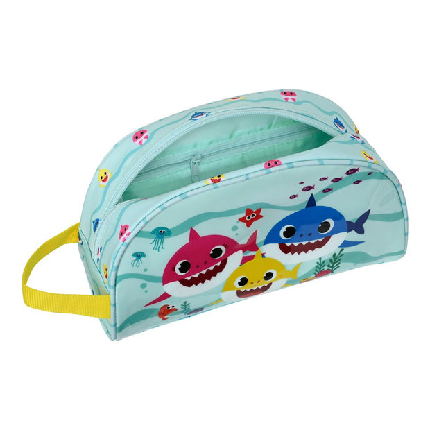 Kinder-Kulturbeutel Baby Shark Beach day Gelb Hellblau (26 x 16 x 9 cm)