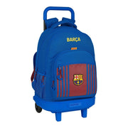 School Rucksack with Wheels F.C. Barcelona M918 Maroon Navy Blue (33 x 45 x 22 cm) (33 x 45 x 22 cn)