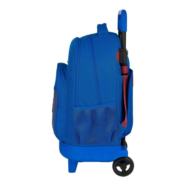 School Rucksack with Wheels F.C. Barcelona M918 Maroon Navy Blue (33 x 45 x 22 cm) (33 x 45 x 22 cn)