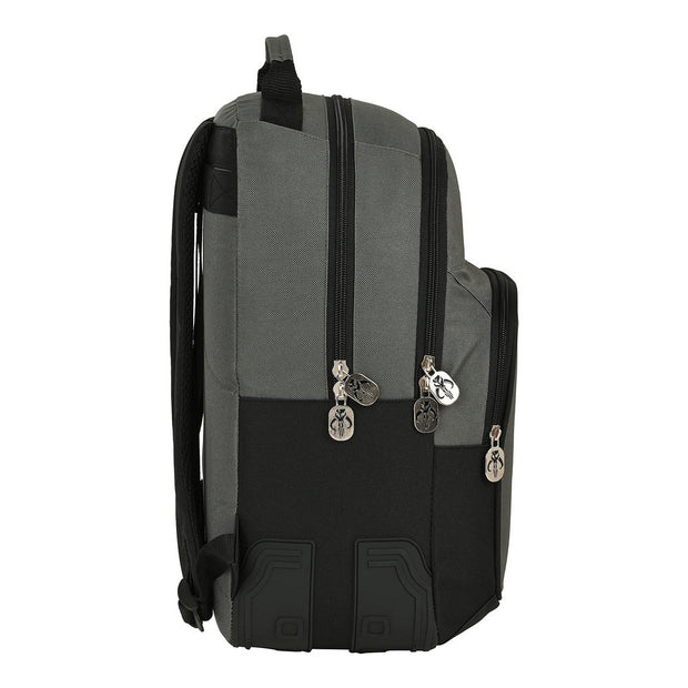 School Bag The Mandalorian Black Grey (32 x 42 x 15 cm)