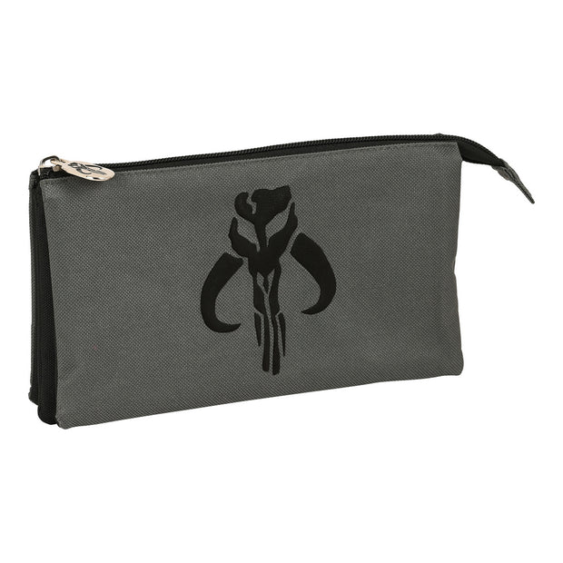 School Case The Mandalorian Black Grey (22 x 12 x 3 cm)