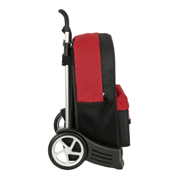 School Rucksack with Wheels Harry Potter Witchcraft Black Maroon (32 x 43 x 14 cm)