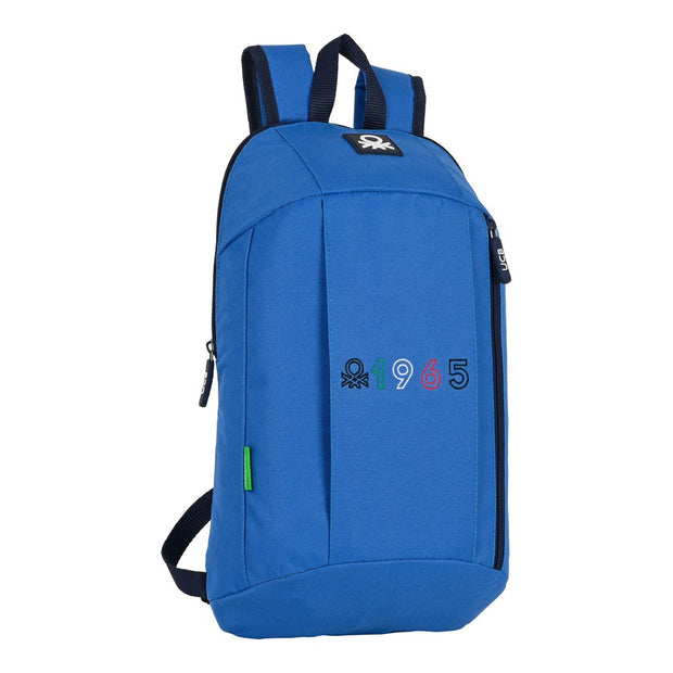 Casual Backpack Benetton Classic blue Blue (22 x 39 x 10 cm)