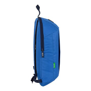 Casual Backpack Benetton Classic blue Blue (22 x 39 x 10 cm)