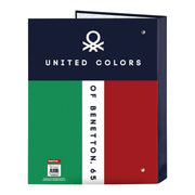 Ring binder Benetton United Red White Green Navy Blue A4 (25 mm)