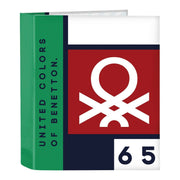 Ring binder Benetton United Red White Green Navy Blue A4 (40 mm)