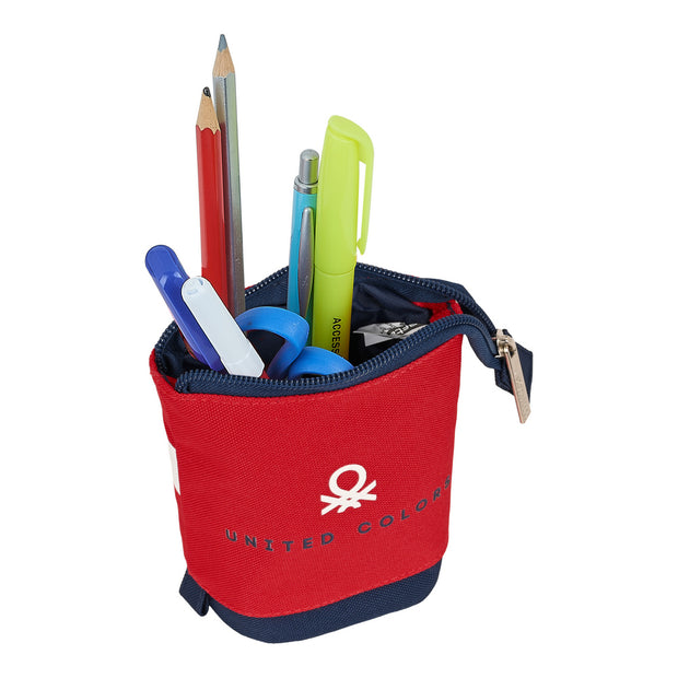 Pencil Holder Case Benetton United Red White Navy Blue (8 x 19 x 6 cm)