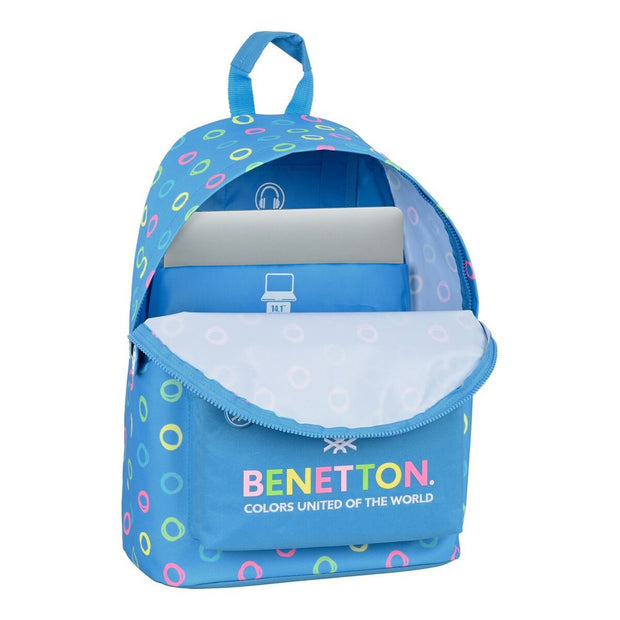 Laptop Backpack Benetton  benetton  Blue Multicolour