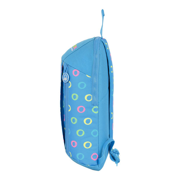 Casual Backpack Benetton Hoop Blue Multicolour (22 x 39 x 10 cm)