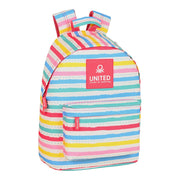 Laptop Backpack Benetton Stripes Multicolour (31 x 41 x 16 cm)
