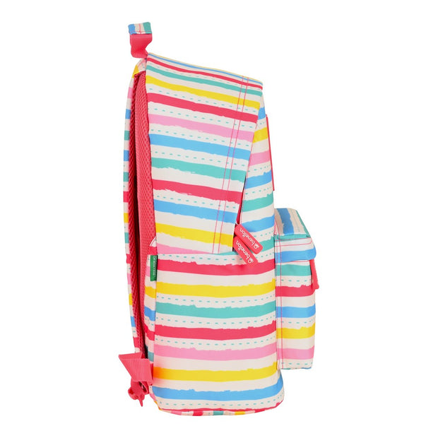 Laptop Backpack Benetton Stripes Multicolour (31 x 41 x 16 cm)