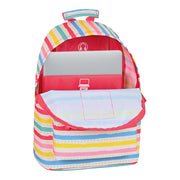 Laptop Backpack Benetton Stripes Multicolour (31 x 41 x 16 cm)
