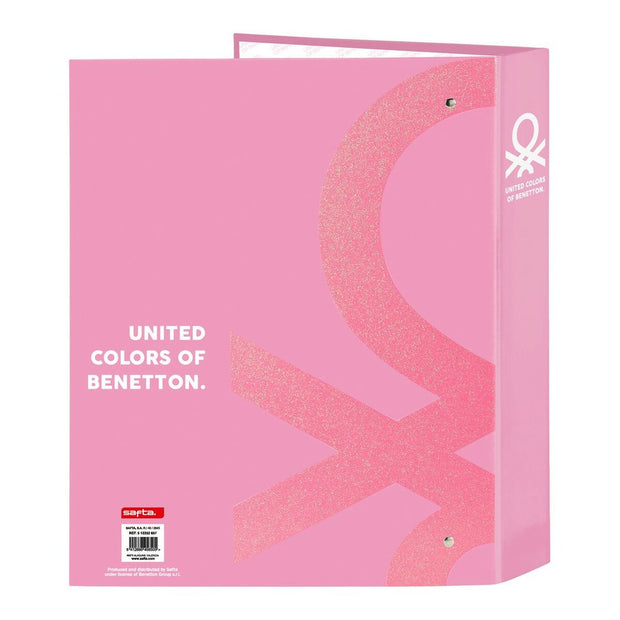 Ring binder Benetton Flamingo Pink Pink A4 (40 mm)