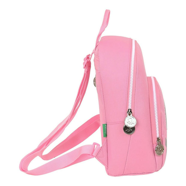 Casual Backpack Benetton Flamingo pink Pink (25 x 30 x 13 cm)