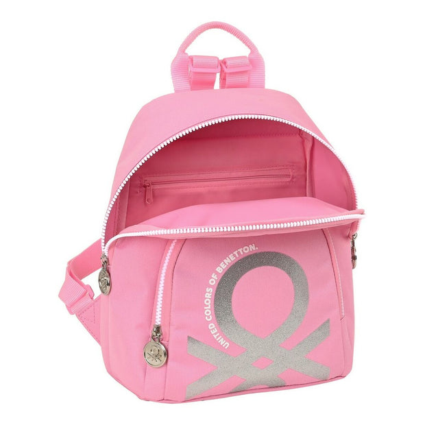 Casual Backpack Benetton Flamingo pink Pink (25 x 30 x 13 cm)