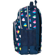 School Bag Benetton Corazones Multicolour Navy Blue (32 x 42 x 15 cm)