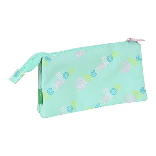School Case Benetton World Mint (22 x 12 x 3 cm)