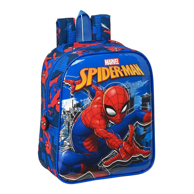 School Bag Spiderman Great power Red Blue (22 x 27 x 10 cm)