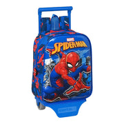 School Rucksack with Wheels Spiderman Great Power Red Blue (22 x 28 x 10 cm)