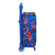 School Rucksack with Wheels Spiderman Great Power Red Blue (22 x 28 x 10 cm)