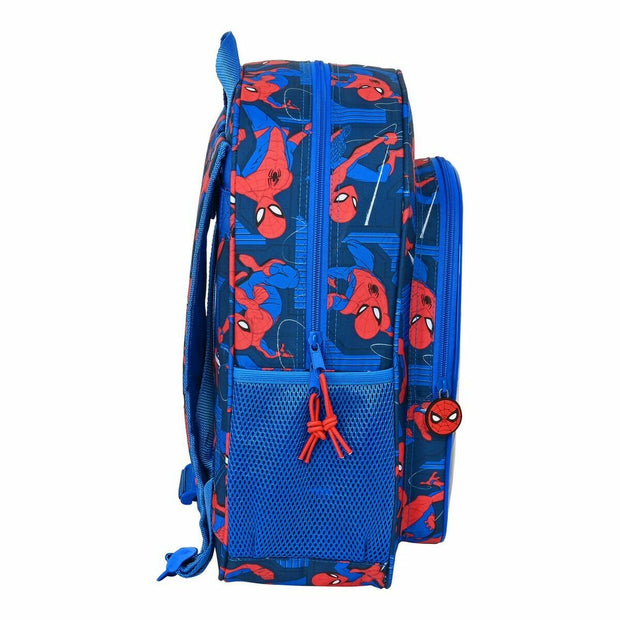 School Bag Spiderman Great power Red Blue (32 x 38 x 12 cm)