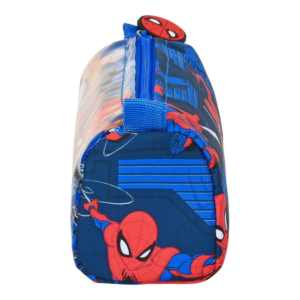 School Case Spiderman Great power Red Blue (21 x 8 x 7 cm)