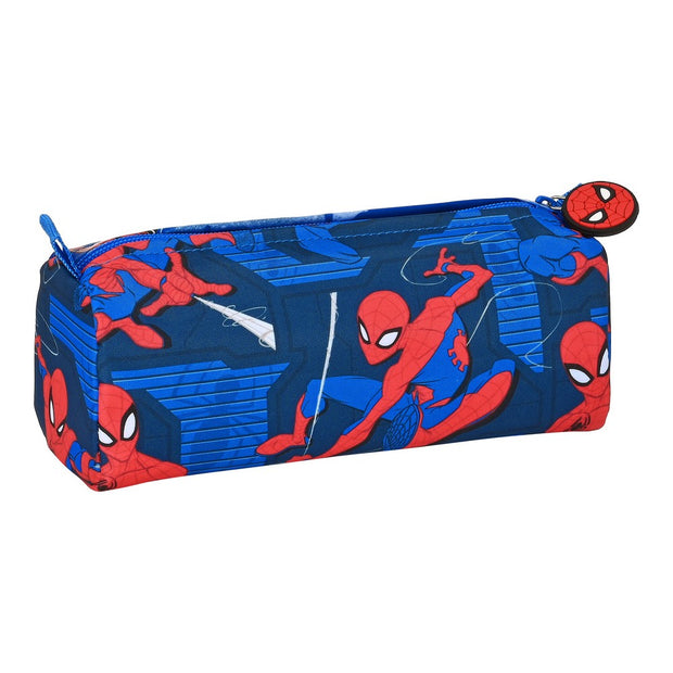 School Case Spiderman Great power Red Blue (21 x 8 x 7 cm)