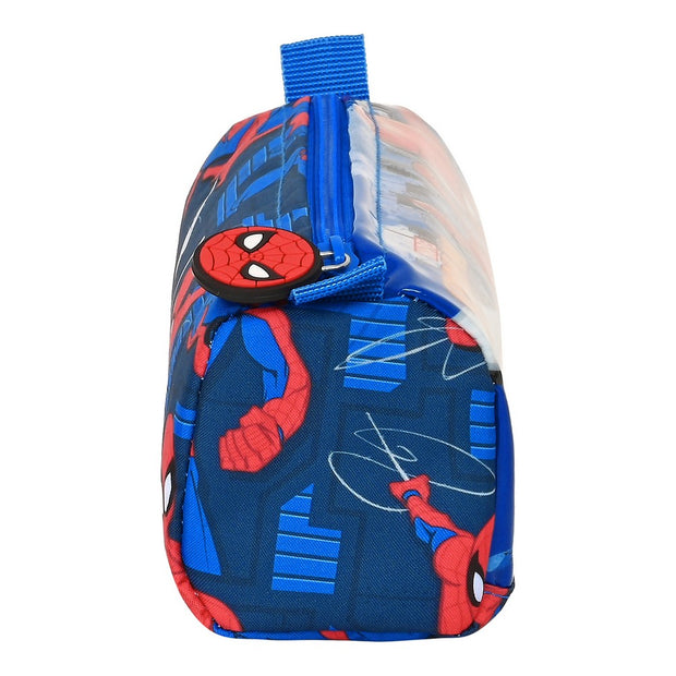 School Case Spiderman Great power Red Blue (21 x 8 x 7 cm)