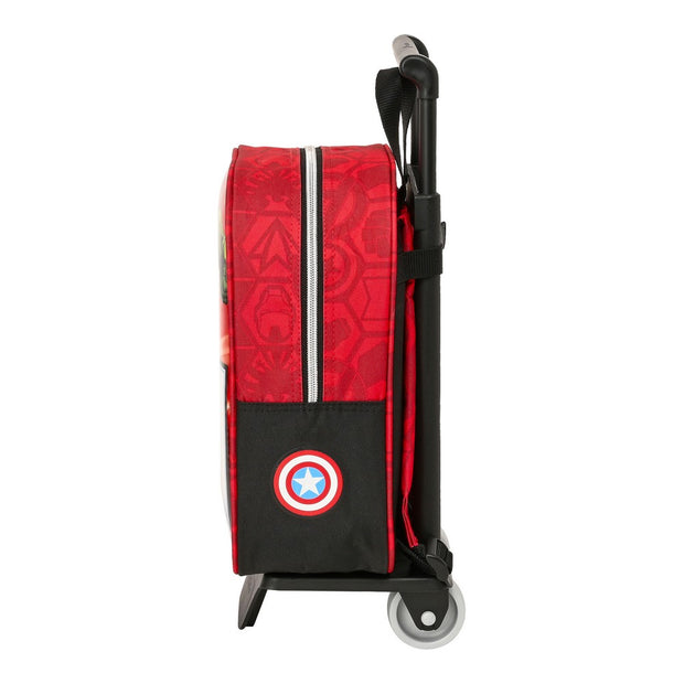 School Rucksack with Wheels The Avengers Infinity Red Black (22 x 28 x 10 cm)