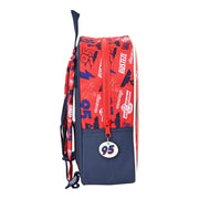 School Bag Cars Double vision Red Navy Blue (22 x 27 x 10 cm)
