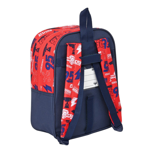 School Bag Cars Double vision Red Navy Blue (22 x 27 x 10 cm)