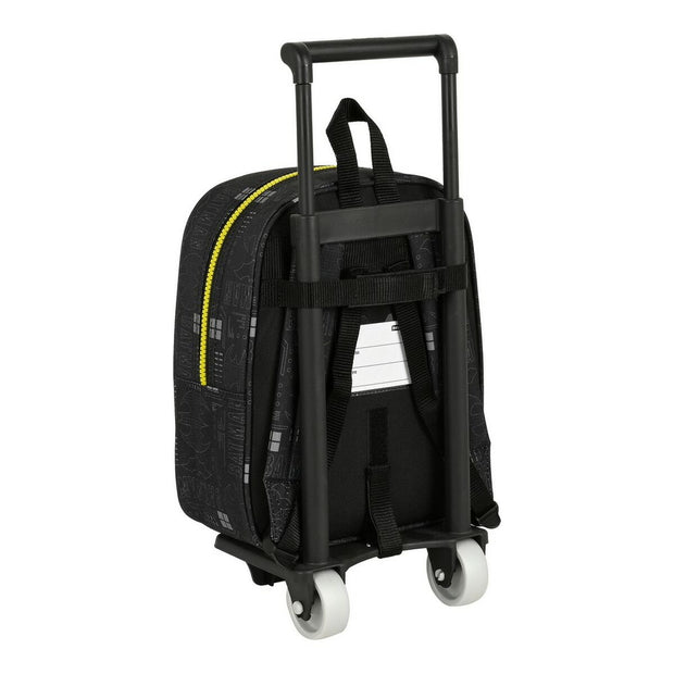 School Rucksack with Wheels Batman Comix Black Yellow (22 x 28 x 10 cm)