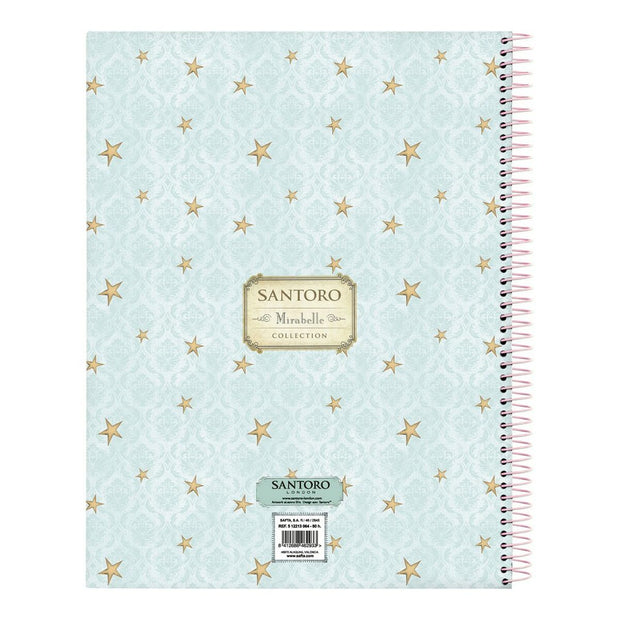 Book of Rings Santoro Estella Pink A4 Light Green