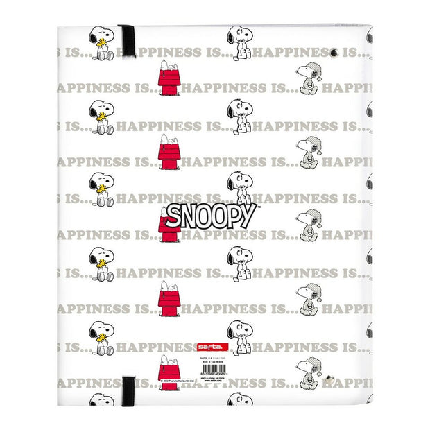 Ring binder Snoopy Friends forever White A4 Mint (27 x 32 x 3.5 cm) (35 mm)