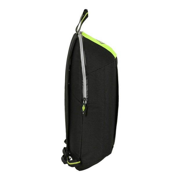 Casual Backpack Umbro Essentials Black Lime (22 x 39 x 10 cm)